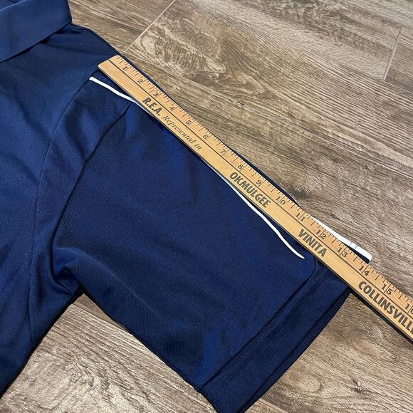 Adidas Golf Polo Shirt Men's XL Blue Climalite Stretch Short Sleeve Rugby Collar - Picture 7 of 13